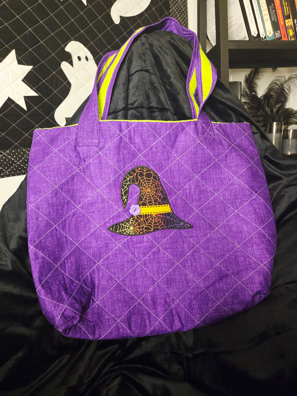 Embroidered Witch Shoes/Hat Bag