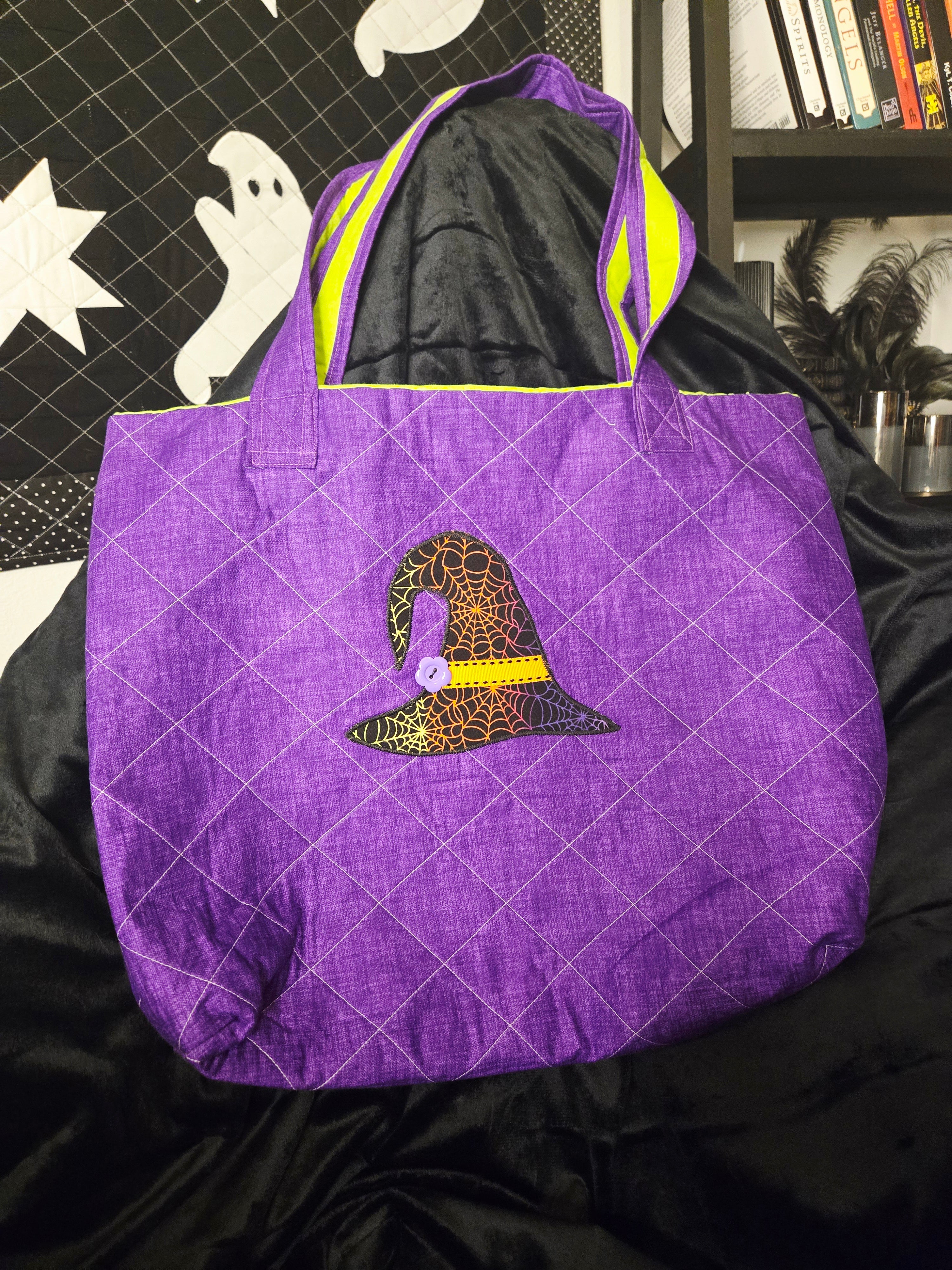 Embroidered Witch Shoes/Hat Bag