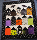 Haunted House/Bat Halloween Small Quilt